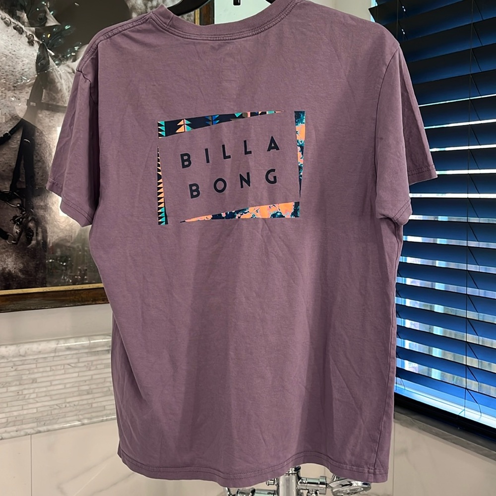 Ments Billabong Diecut Short-Sleeve Lavender T-Shirt Size Small
